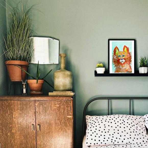 Orange Cat Portrait Painting Small Watercolor pet - Picture 2 of 10